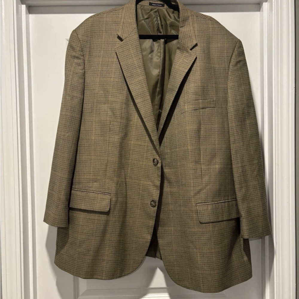 Joseph & Feiss Men's Tan And Brown Blazer Sports Coat Size XL